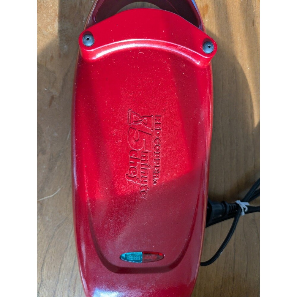 Copper Red 5 Minute Chef Electric Meal Maker Frying Pan NonStick- WORKING